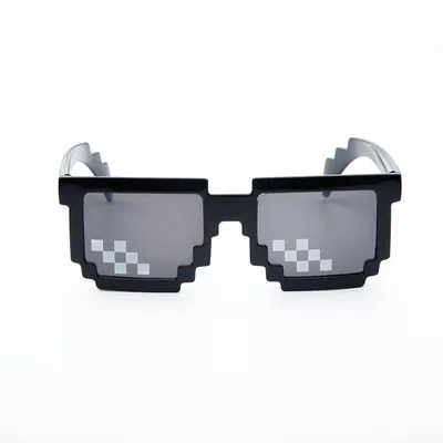 
J1005 Future Thug Life Eyeglasses Pixel Women Men Sun glasses 2021 Black Mosaic Frame UV400 Funny Square Sunglasses 
