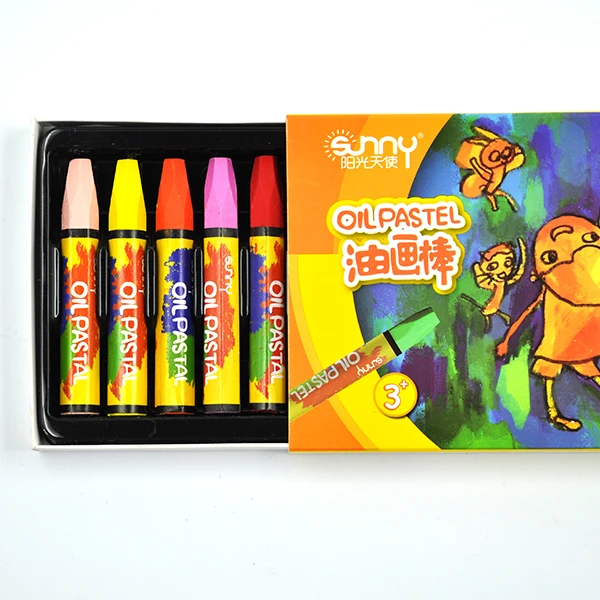 Солнечный 12 видов цветов шестиугольник масляная пастель Искусство Картина Красочные конфеты