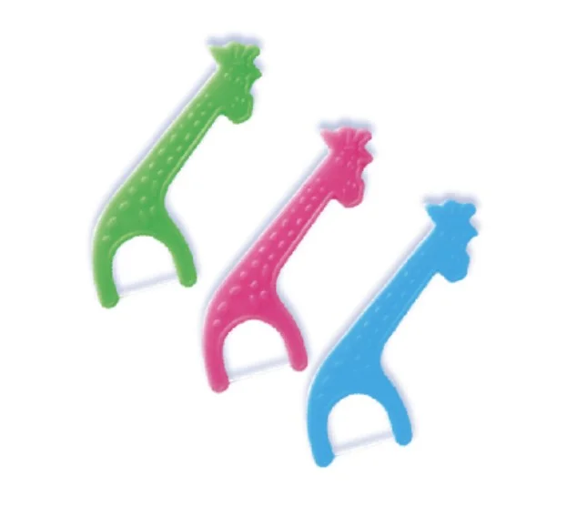 OEM Animal Shaped Dental Floss Picks for Kids Mint Flavored Vegan Toothpick for Oral Cleaning Factory Cheap PTFE Material PP