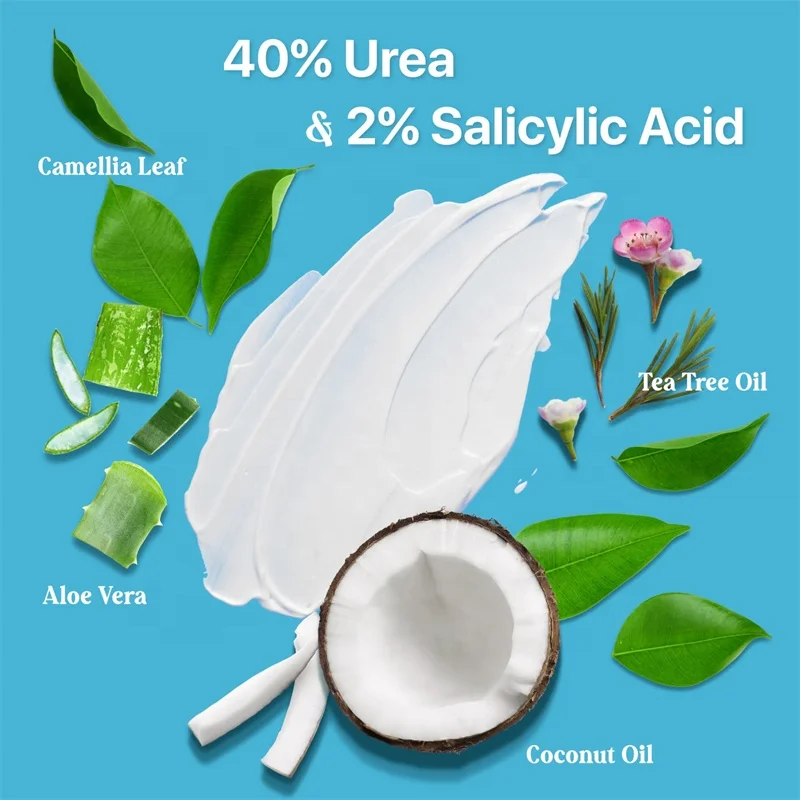 Urea 40% & Salicylic Acid 2% Intensive Moisturizing Cream Hand Foot Callus Remover Soften Exfoliate Dead Skin For Dark Elbows