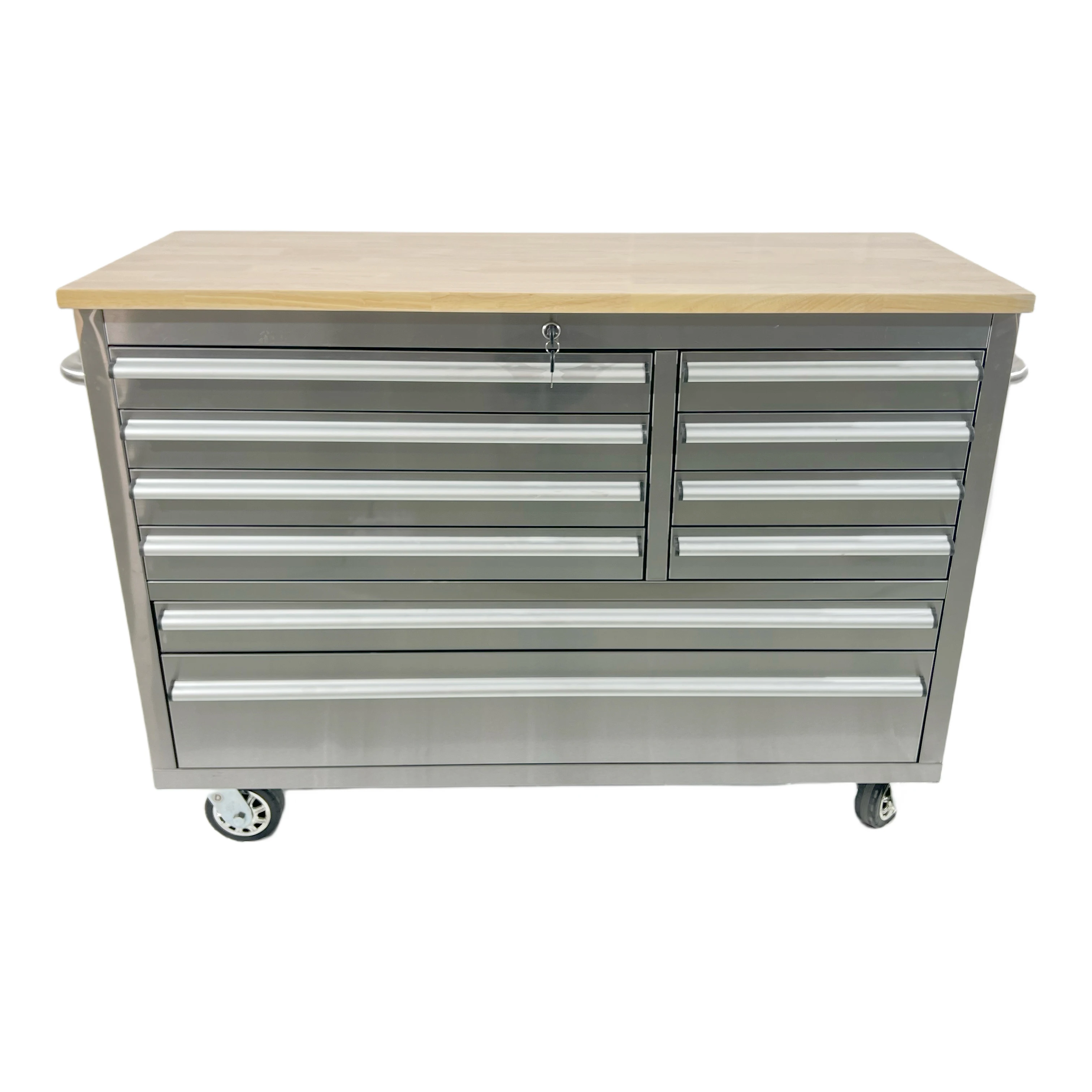 China Factory Lockable Rolling Work Benches 10 Drawer Workshop Tool Storage Cabinets