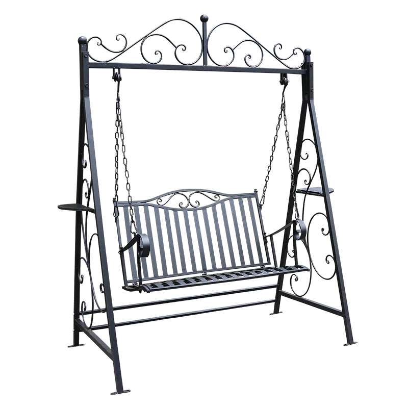 High Quality Swing Chair Garden 2 Seat Outdoor Metal Patio Wrought Iron Patio Swings