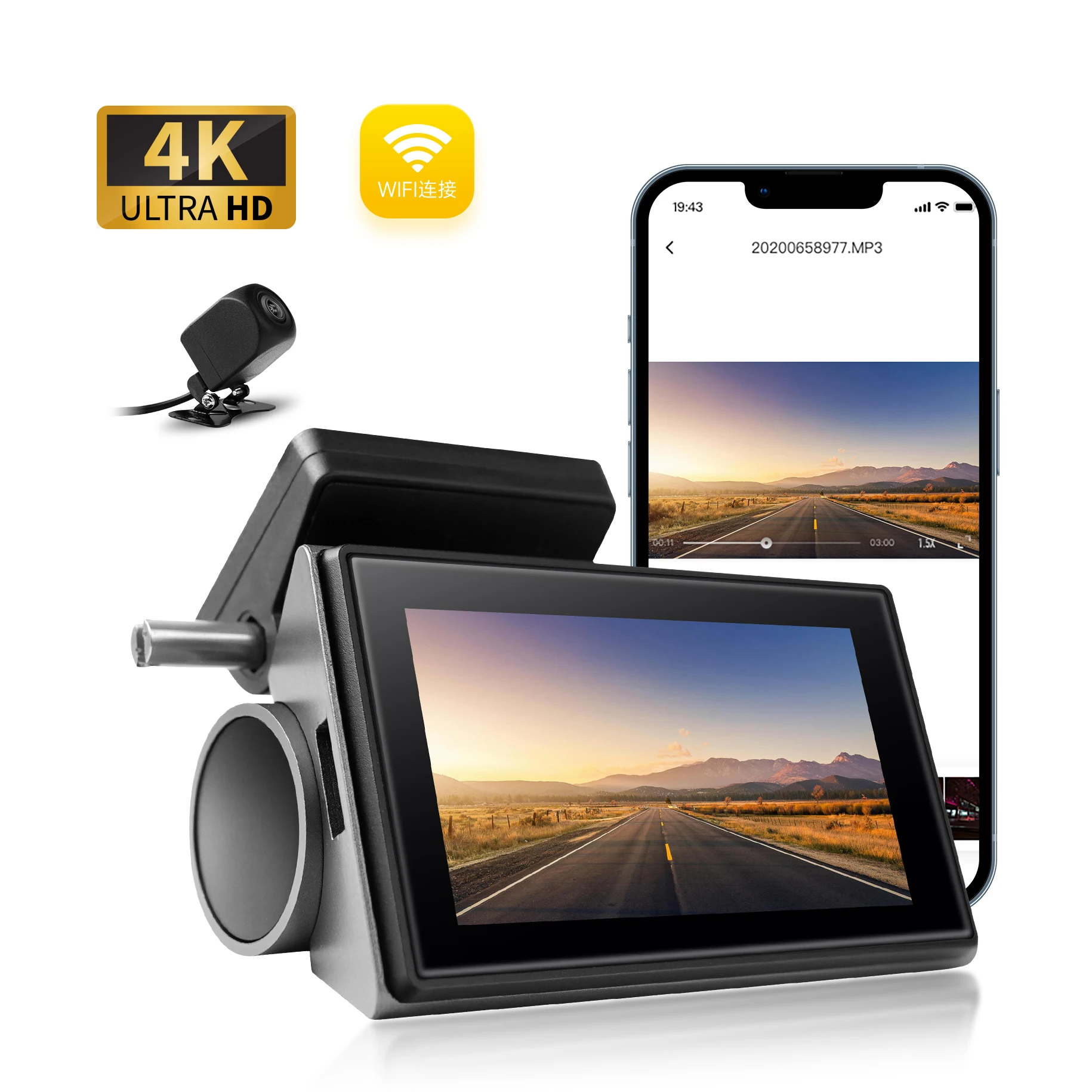 Видеорегистратор ADAS Smart G HDR система 4K видеорегистратор и 135 градусов горизонтальная петля записи парковочный монитор безопасная автомобильная камера