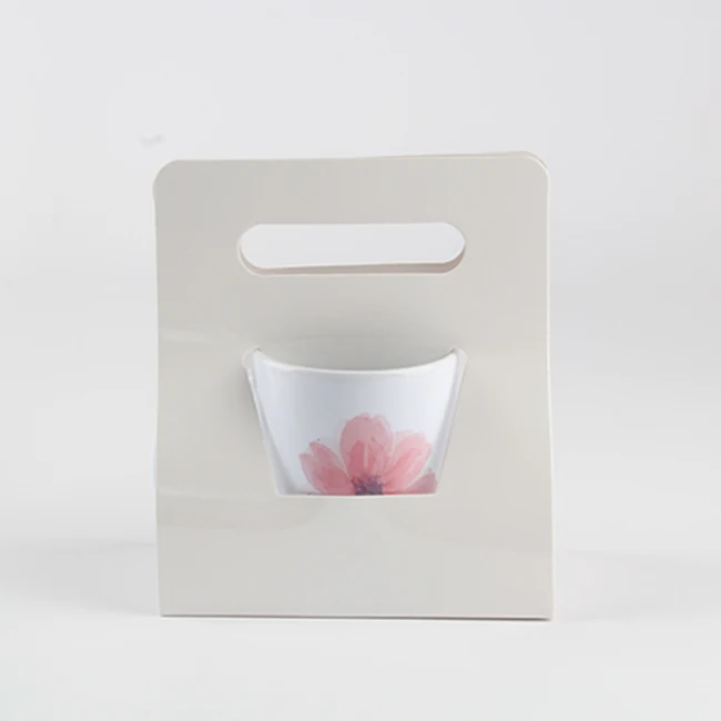 KaiMai hot sell with handle sublimation printable /portable /foldable white cardboard cake baking takeaway packaging paper box