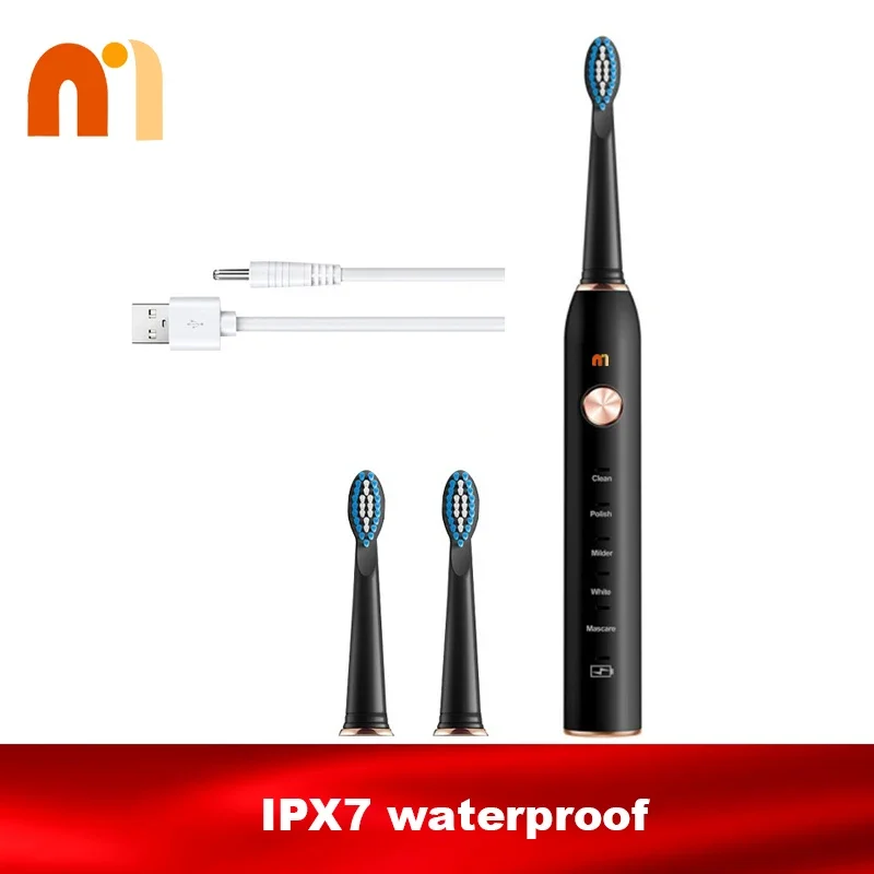 Irrigator Rechargeable Electric Toothbrush 5 Personalized Modes Deep Cleaning Wireless Electric Toothbrushes for Adults