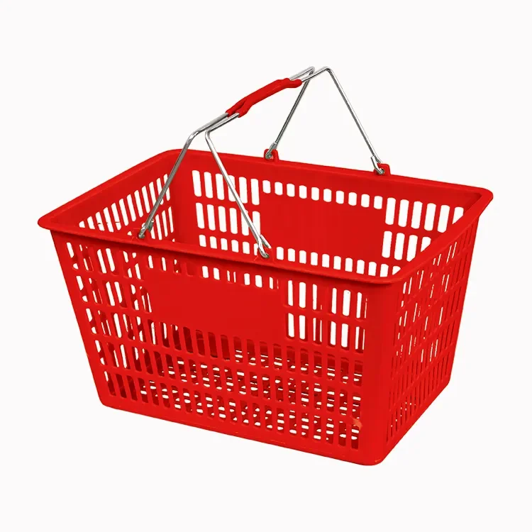Supermarket Retail Grocery Convenience Store High Standard Shopping Small Plastic Baskets With Handles