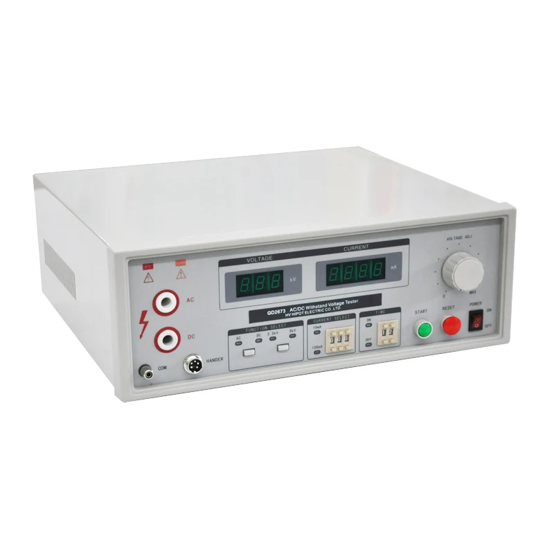HVHIPOT GD2673 AC DC Hipot Tester 2.5kV 5kV Withstand Voltage Test Set