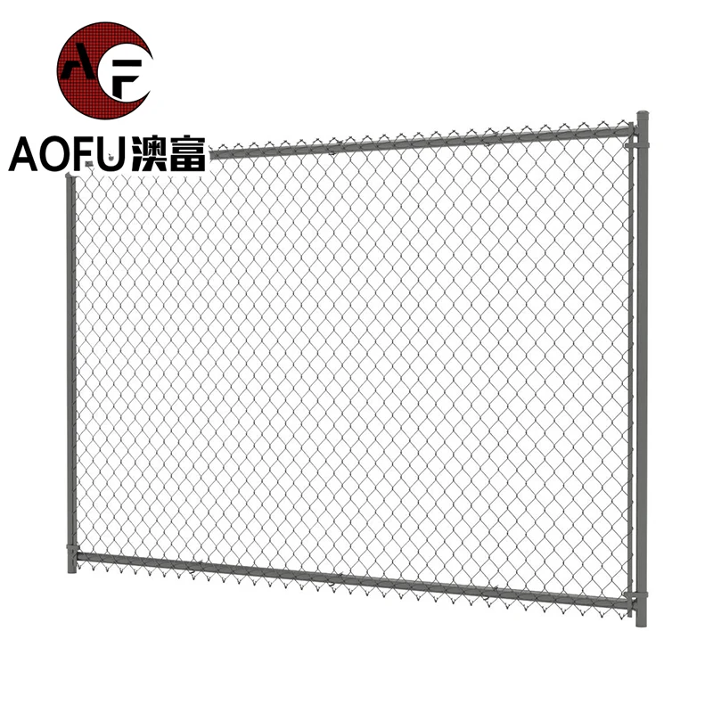 Removable pvc coated green color chain link fence rolls garden diamond metal fence cyclonic mesh