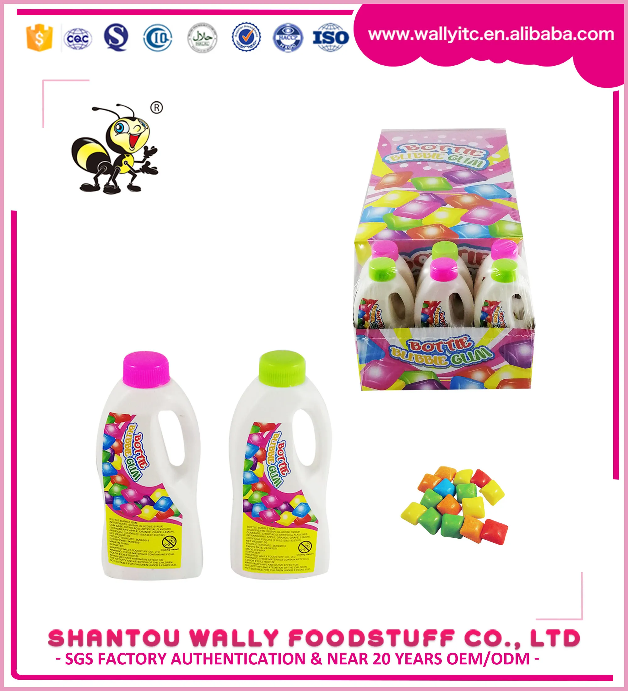 
Chewing Bubble Gum Colourful Candy Laundry Bottle Fruity Chewy China Toy Distributors 