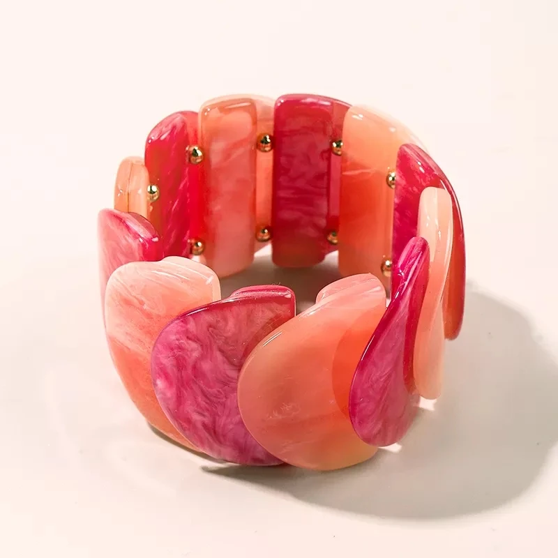 Amber Vintage Custom Design Fashion New Custom Design Resin Marble Bracelet Bangle Wristlet