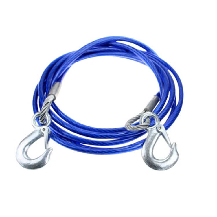 High quality Double Wheel Wire Rope Sheaves Pulley block Car Boat  Marine Steel Towing Rope for Emergency Use