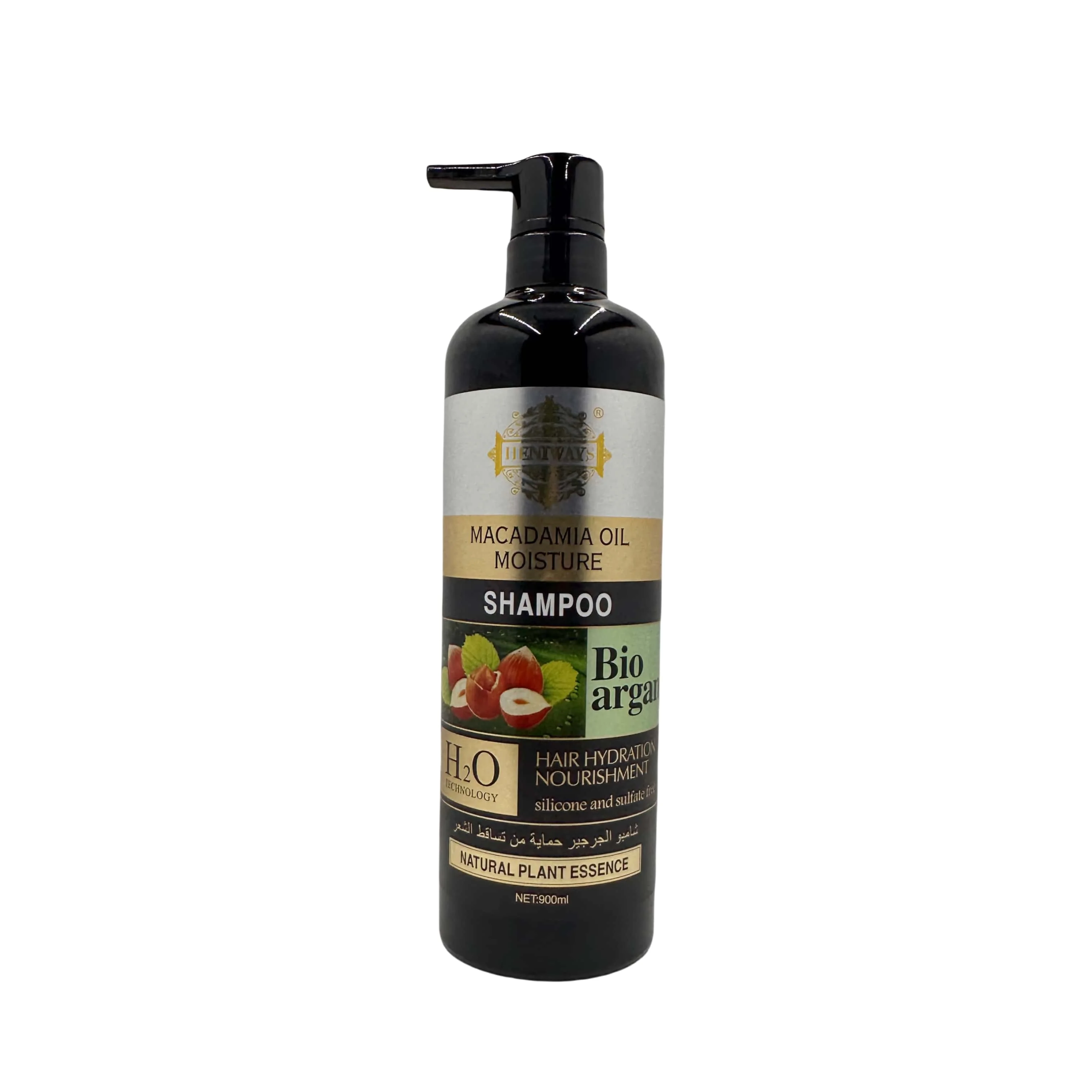 HENIWAYS Customize Wholesale Nut Fruit Oil Hair Hydrating and Nourishing Bio Argan Shampoo 900ml