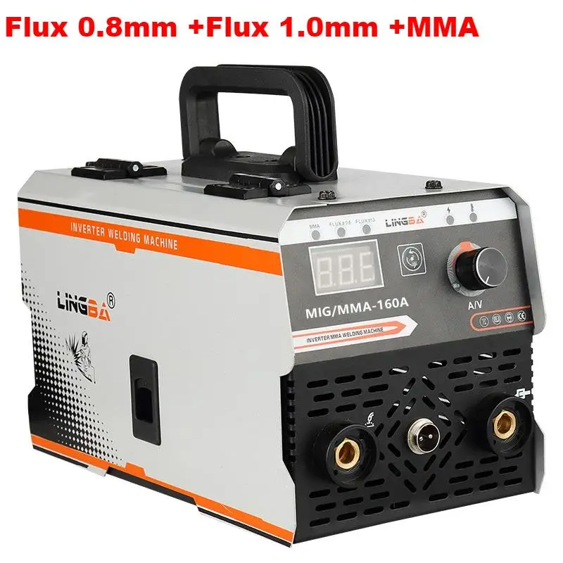 Lingba 2 in 1 MIG MMA 120A 110/220V Mini Inverter Igbt Gasless 1kg Welders maquina de soldar