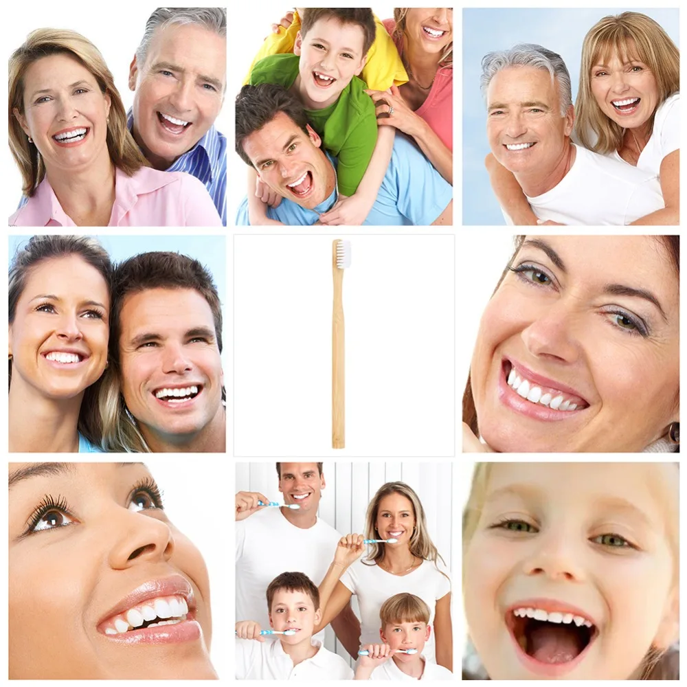 Wood Bamboo Toothbrush Travel Wooden Tooth Brush Bamboo Handle Toothbrush Soft Bristles Brush For Kids Oral