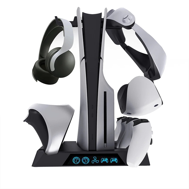 Host multi-functional cooling base VR handle charging base VR headset storage rack for PS5 Slim
