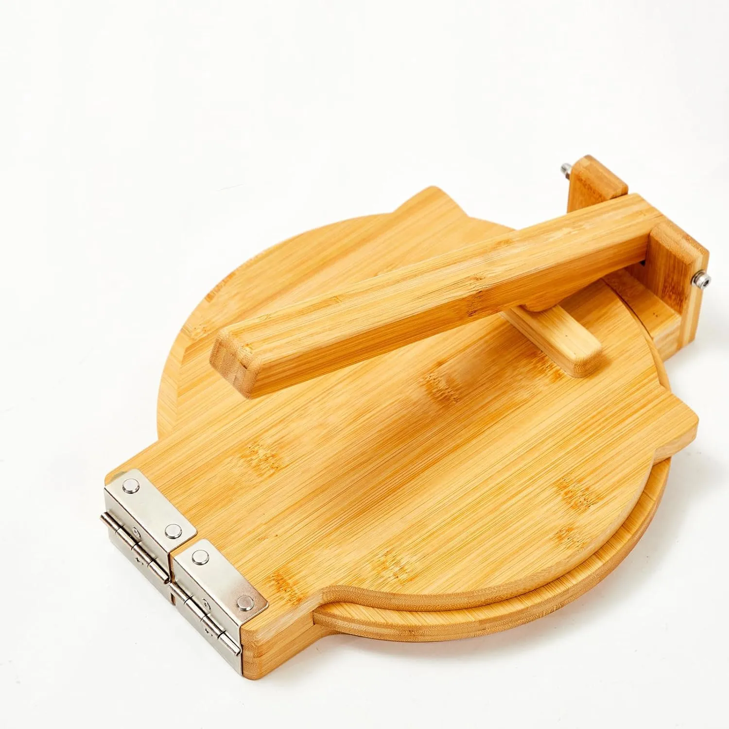 202407 Bamboo Tortilla Press Maker 10 Inch Diameter Perfect for Homemade Mexican Tortillas