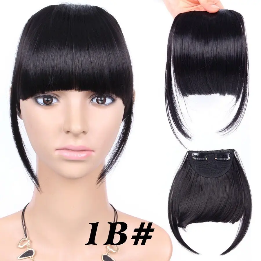 
Wholesale Mini Natural Female Air Bangs Sideburns Hairpin Seamless Double Sideburns Chemical Fiber Bangs 
