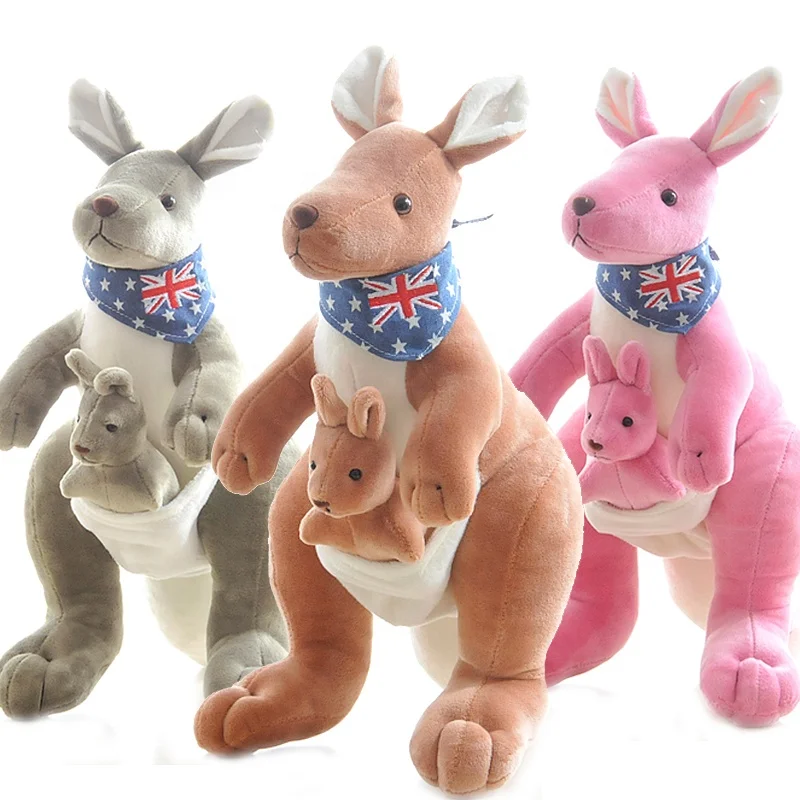 Customized Cute Kangaroo Stuffed Animal With Baby Plush Toys for Kids Birthday Gifts Toy