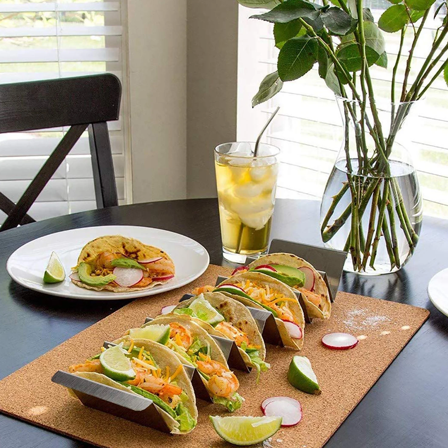 E-PIN Stainless Steel Taco Holder Tao Stand Set of 6