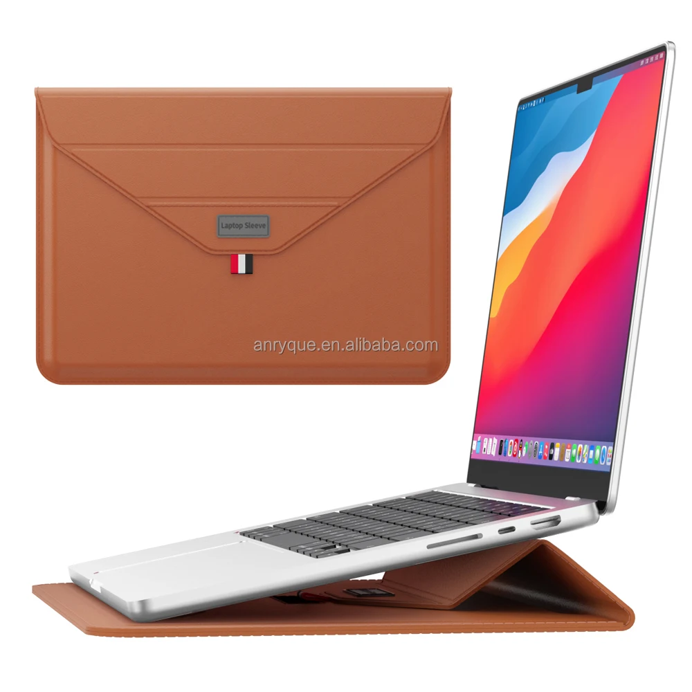 Чехол для ноутбука MacBook Pro 14 дюймов M3/M2/M1 2023-2021 портативный чехол из искусственной кожи с держателем и подставкой