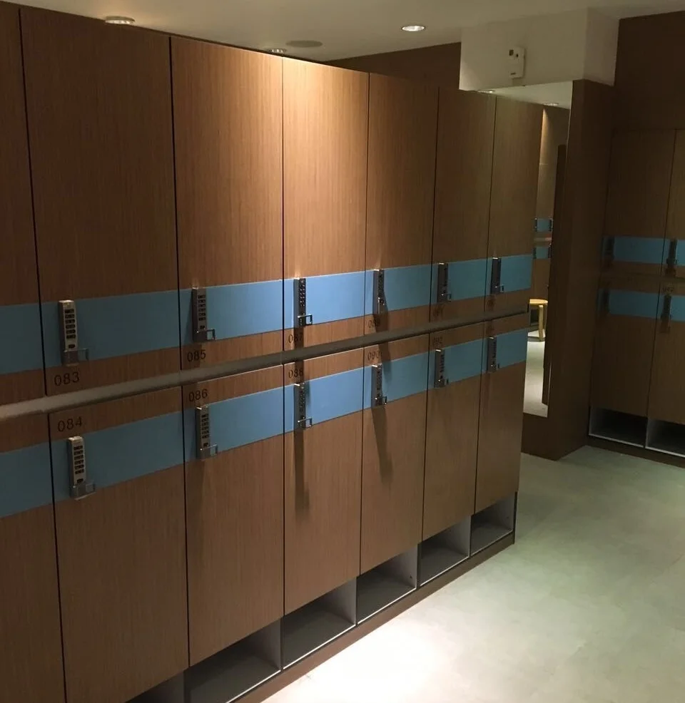 Indoor Outdoor Waterproof Storage Cabinet gym HPL Compact Laminate Board Benches children Locker With Shoe Racks