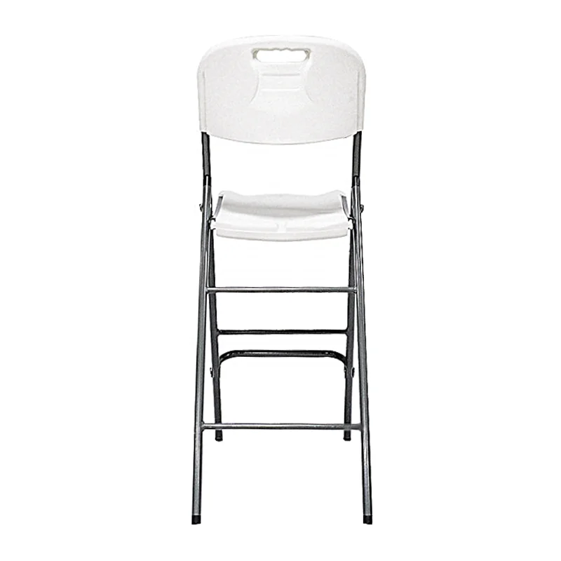 Garden outdoor Folding chair height 120 match set with Half Plastic fold Table Camping barbecue banquet event powder steel frame