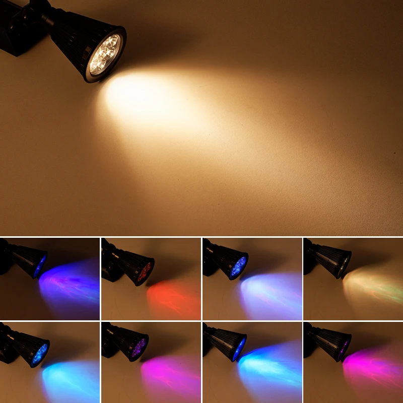 Outdoor waterproof cheap IP 65 20w 30w rgb rgbw 12v rgb cob spot reflector flood light with stand