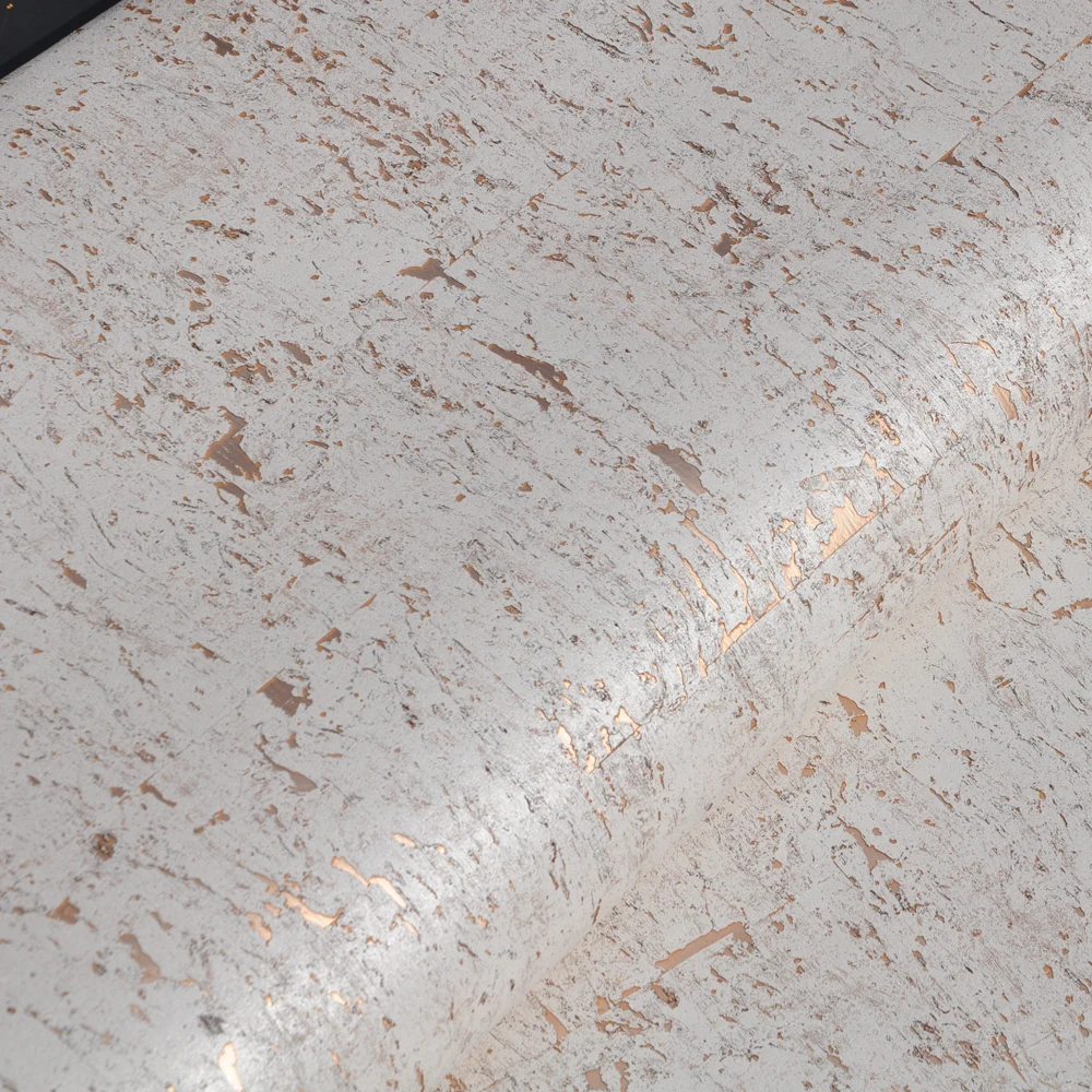 MYWIND Free Sample New Design Style Metallic Cork Wallpaper White Natural Modern Art Designs Home Decor Wallcoverings