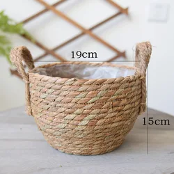 hot selling flower pot Indoor Outdoor storage Natural Multi Flower Plants Pots Straw Woven Seagrass Belly floriculture Basket