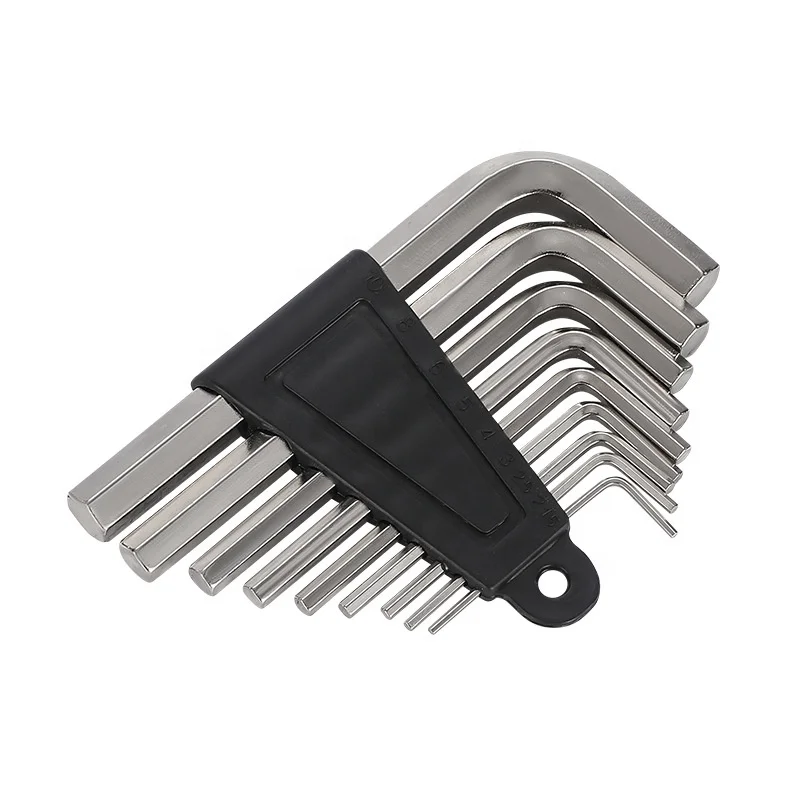 Heavy Duty 9pcs Allen Hex Key Wrench Set Mini Micro Hex Allen Keys 1.5-10mm
