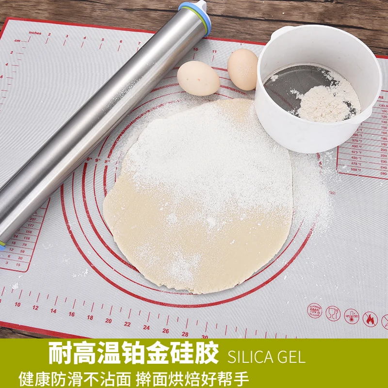 New Products Stainless Steel Adjustable Rolling Pin and Pastry Mat Baking