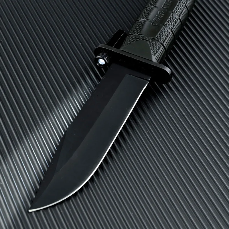 Camping Knife 3220499B Back Country Fixed HUNTING KNIVES LED light Survival Tactic knife With Flint Stick hard plastic sheath