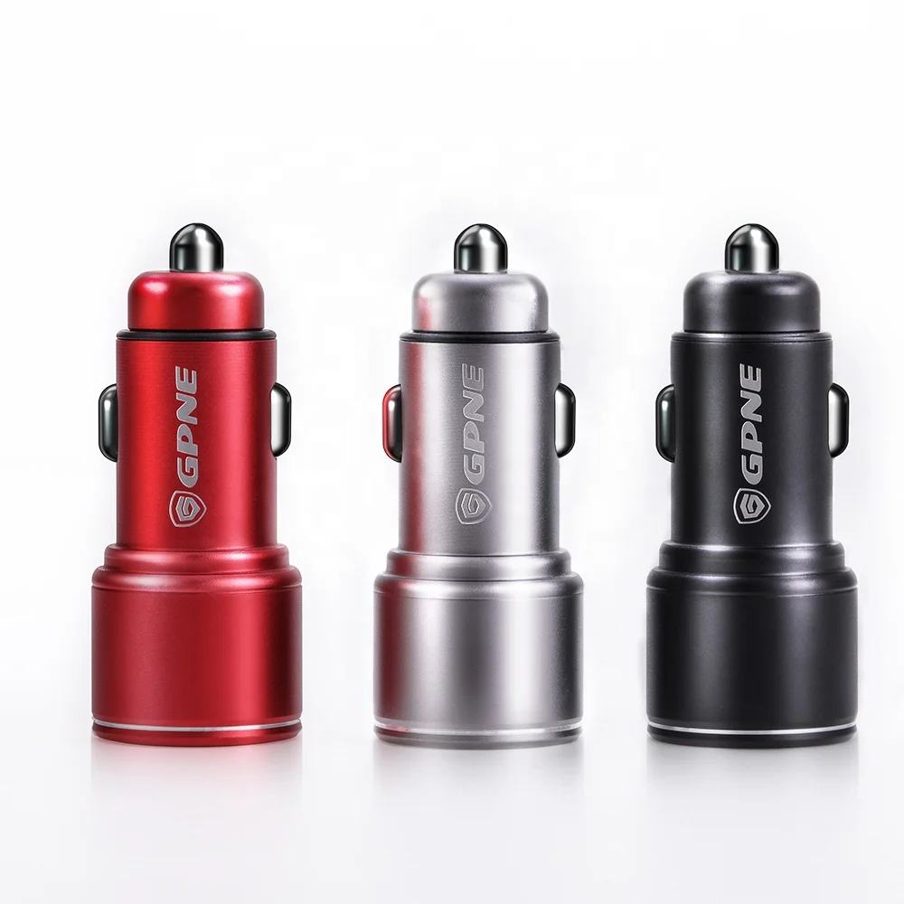Беспроводной DC 12v 24v 3 0 Быстрый зарядный разъем типа C dual 2 USB Автомобильное зарядное устройство для смартфона