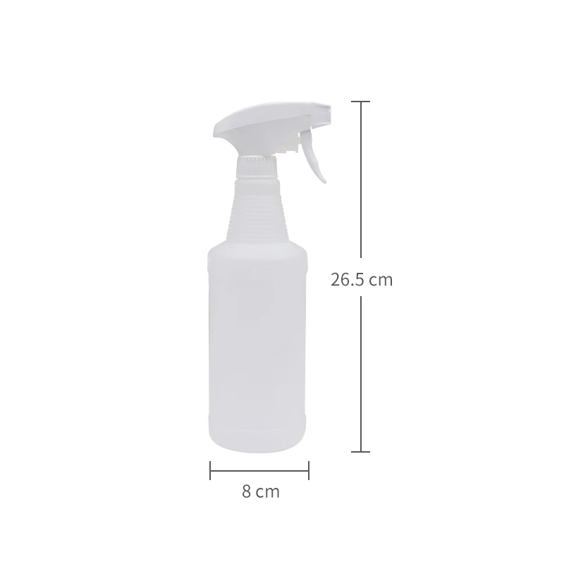 Industrial 500ml chemical resistant white plastic foam pump trigger spray bottle for liquid cleaners