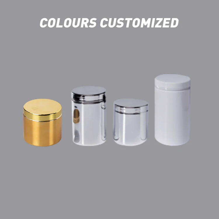 Wholesale whey protein jar mold matt black plastic jar plastic protein container storage