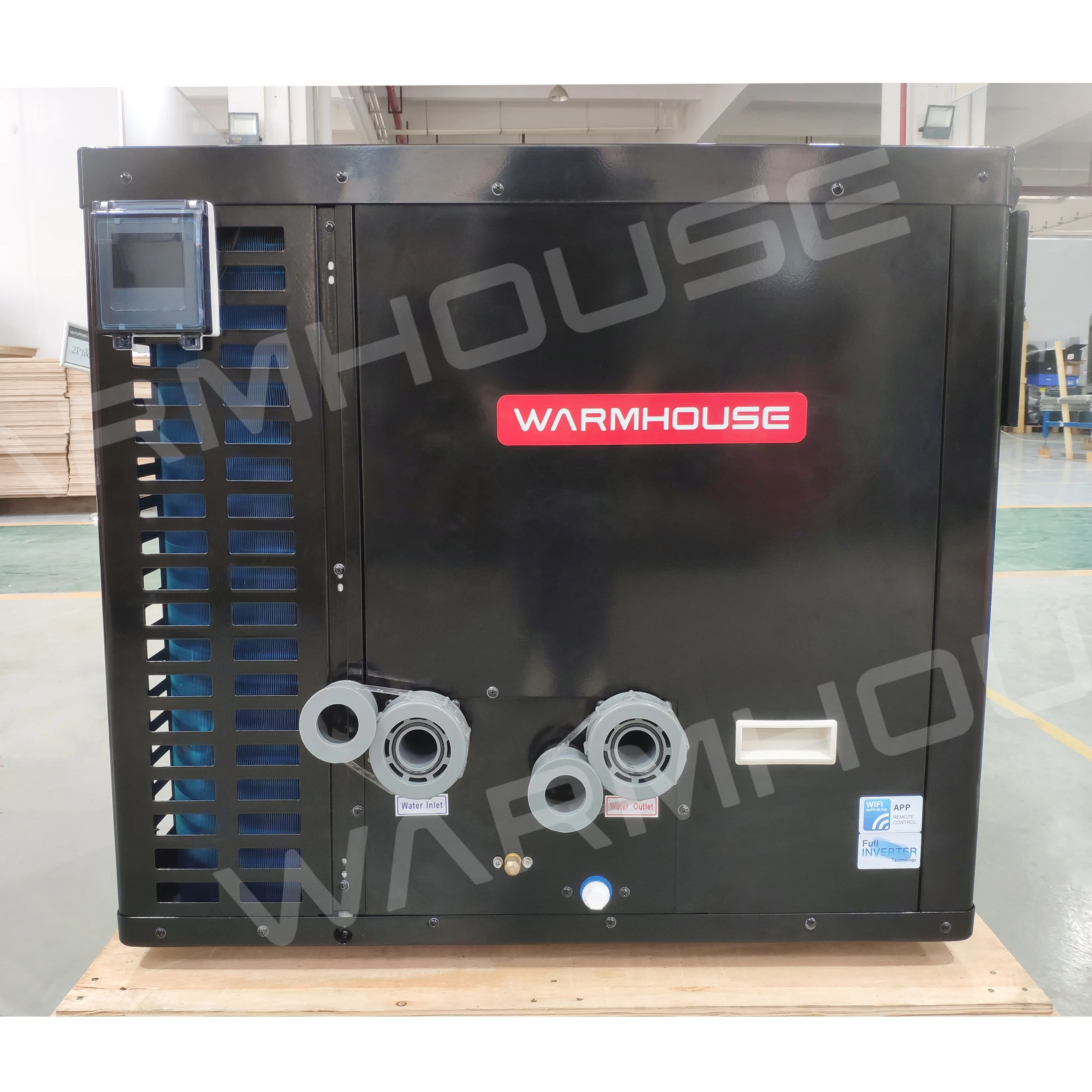 Warmhouse Europe popular Rohs High Cop Air Source DC Inverter R32 pool heater 42kw swimming pool spa heat pump with wifi control