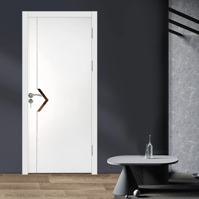 Melamine wood door for houses prehung MDF HDF wooden door panel for office for bedroom