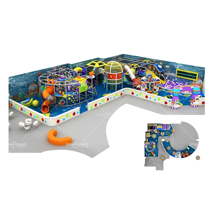 Robot Theme Science Museum Children Adventure Maze Soft Play Equipment Set Kids Indoor Playground for sale
