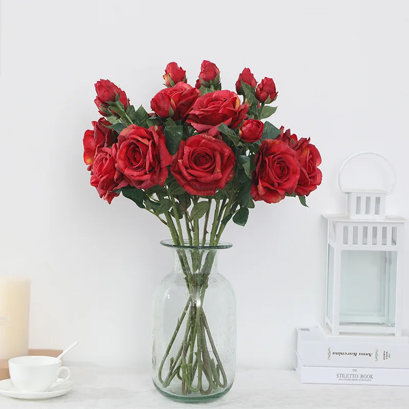 Недорогие цветы из искусственного шелка 9 см