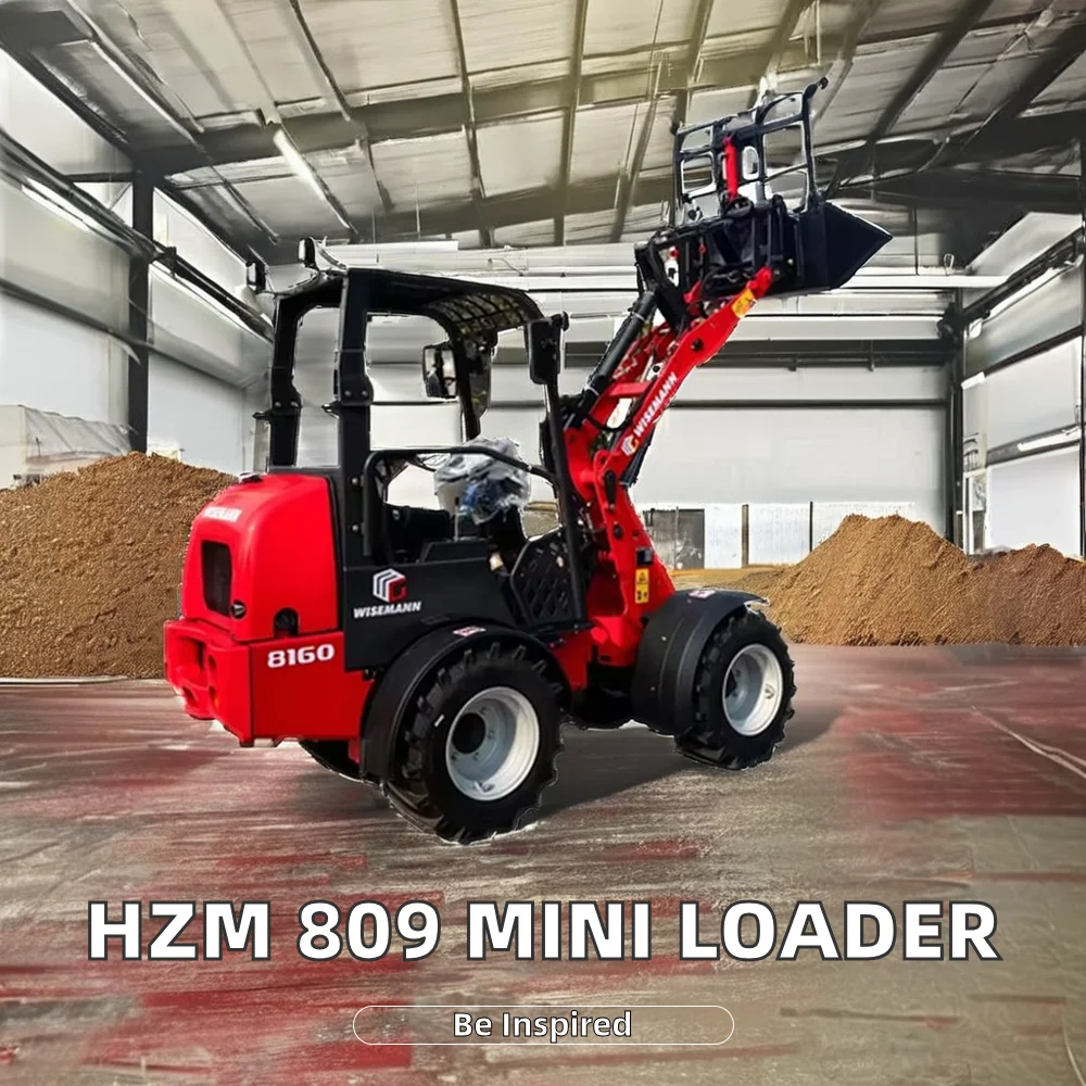 Mini Loader Lawn Mower Backhoe Tractor Articulated 4x4 Diesel Hydraulic Wheel 2ton 3ton Mini Loader