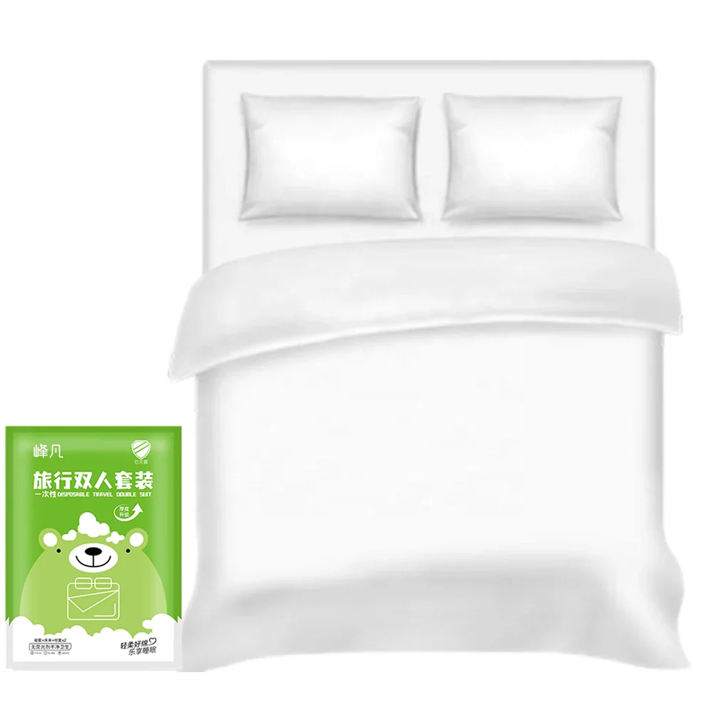 Hotel Nonwoven Travel Disposable Bedding Bed Sheet Cover Set Disposable Bed Sheet for Traveling