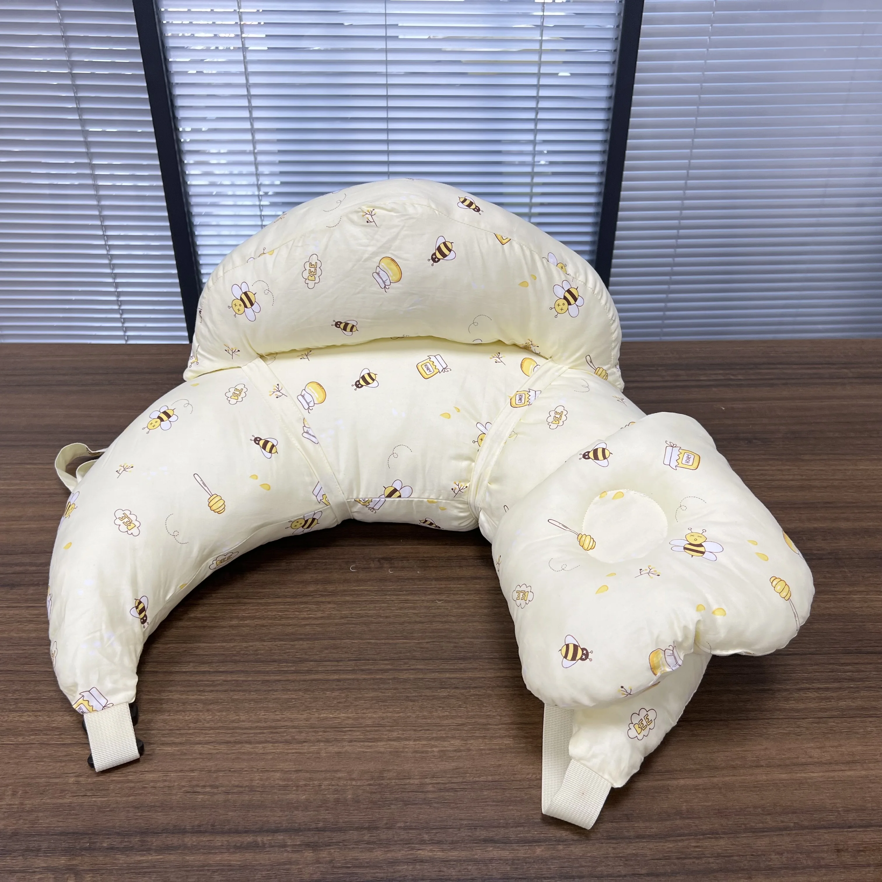Breast Feeding Pillows for Mom and Baby with Adjustable Waist Strap and Removable Cover