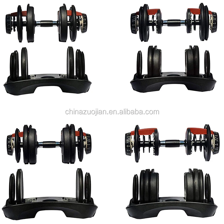Factory wholesale Adjustable Dumbbell sets 10-50kg Multi weight Options weighted Dumbbell with Anti-Slip Nylon Handle