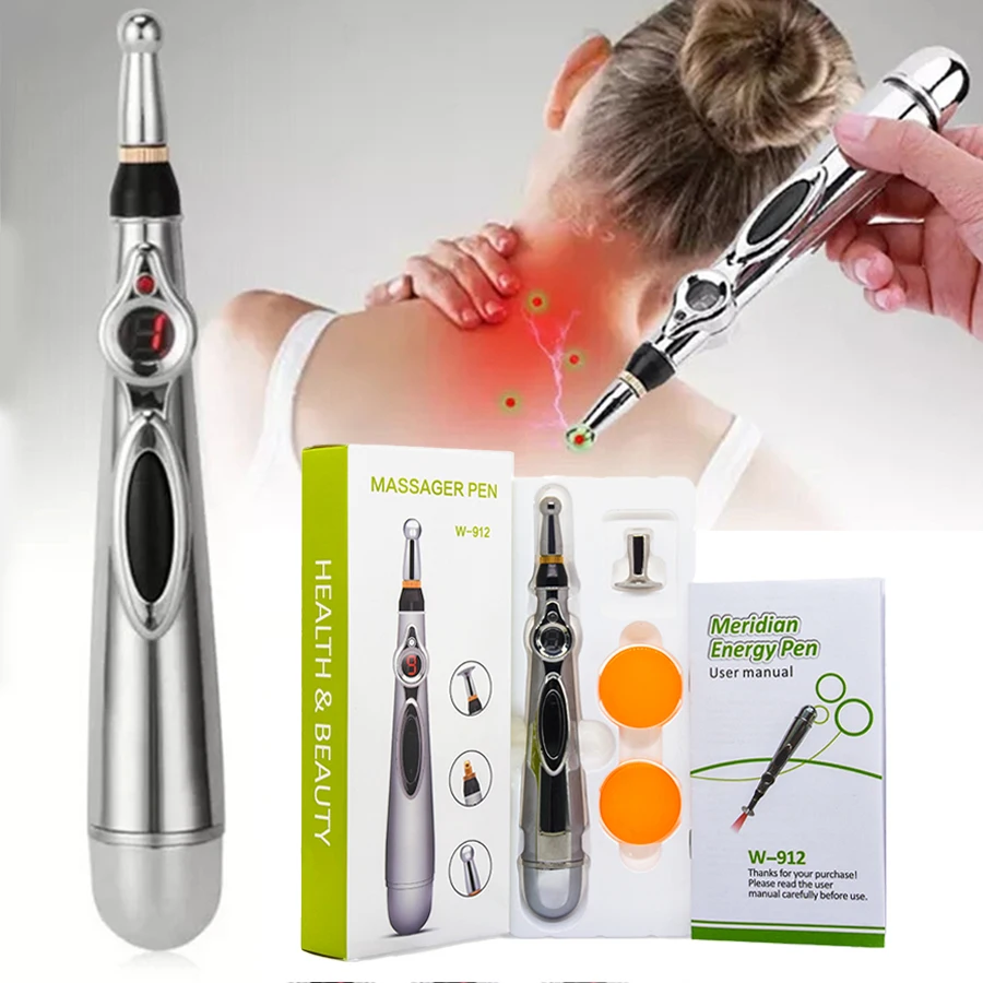 Wholesale Meridian Powerful Energy Pulse Massage Pen 3 in 1 Electronic Acupuncture Pen for Pain Relief