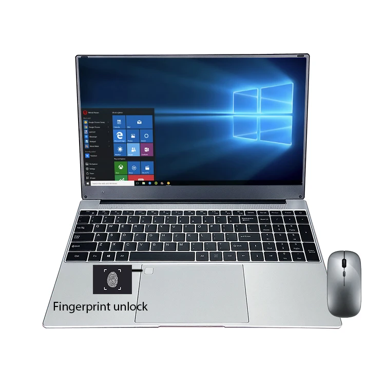 In Stock 8GB+128GB Laptops 15.6 Inch WIN 10 Notebook FHD 1920*1080 Screen Quad Core CPU New Computer