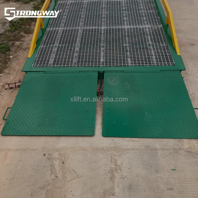 Loading ramp of hydraulic container on 10-ton mobile unloading platform of boarding axle