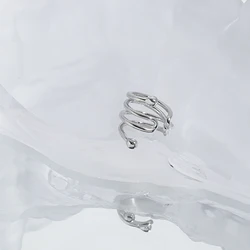 VIANRLA new women ear cuff earrings ear cartilage clip on wrap muti-layer hoop earrings 925 sterling silver ear cuff