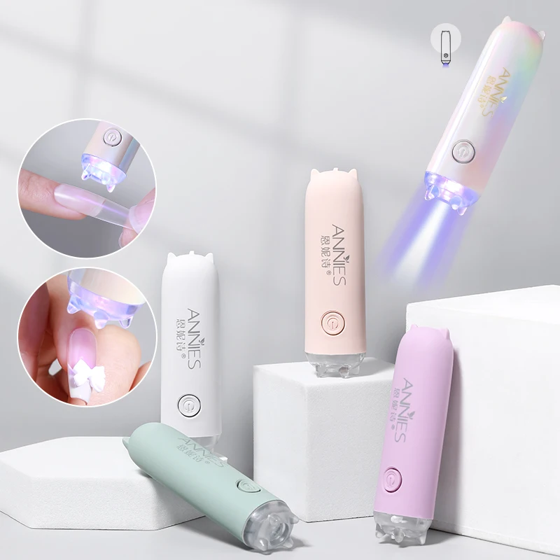 ANNIES Little Monsters 3W Rechargeable Led Nail Quick Drying Light Handheld One Finger Nail Lamp
