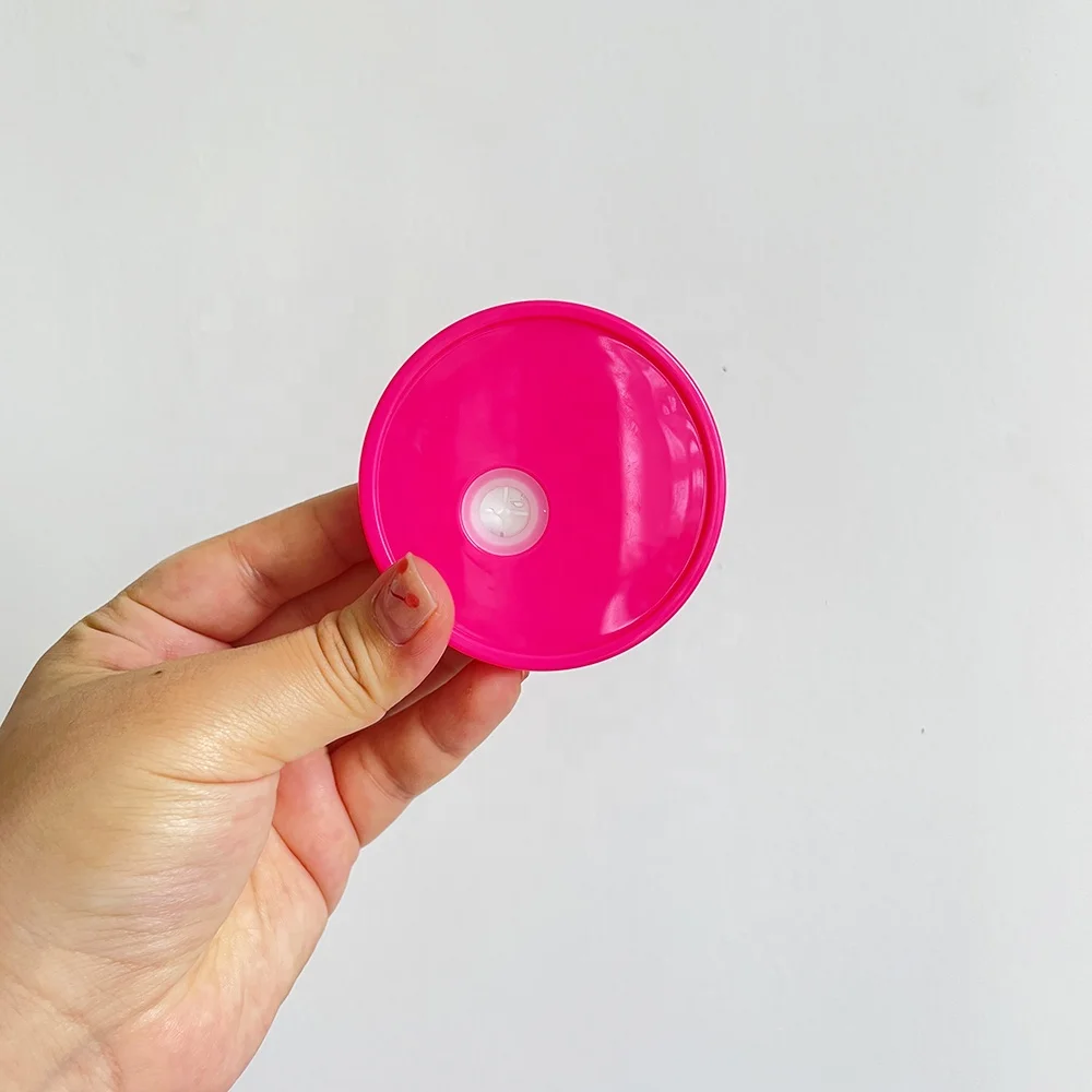 Leak Proof eco-friendly manufacturer Moisture-proof lid for 12oz 15oz snow globe glass can Plastic Covers for 16oz Beer Glass