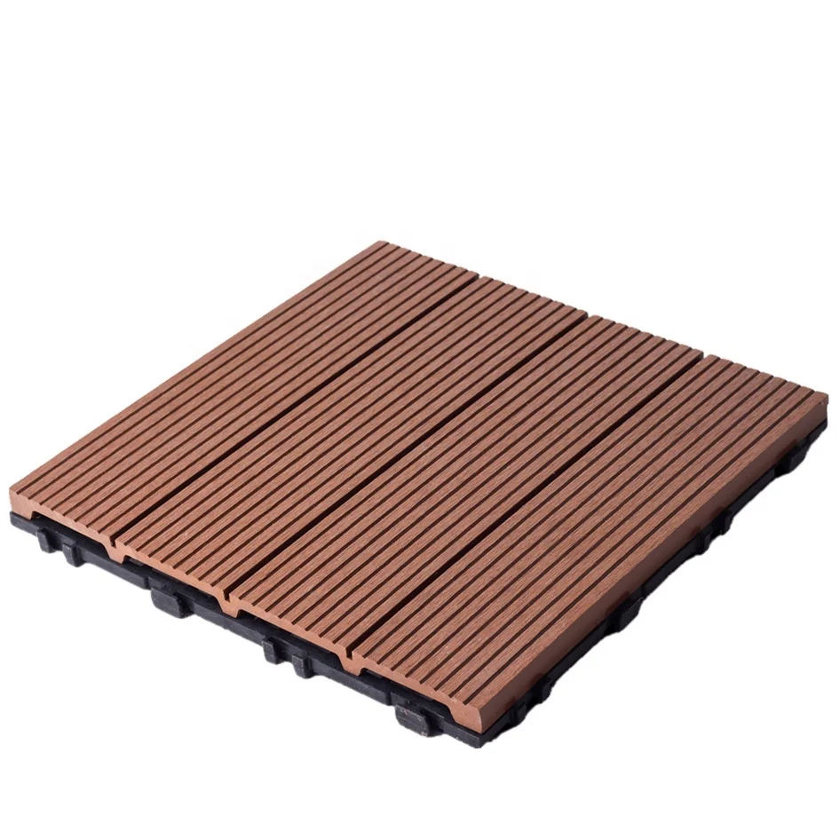 Для использования на природе с Профилированный Настил из цельного дерева пластиковое Композитное напольное покрытие Плитка XF-C020